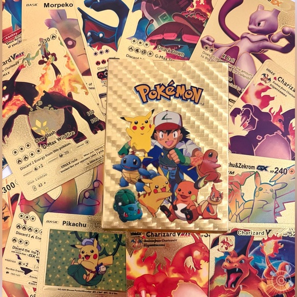 Pokemon Other - 10 Random *FAN ART* Gold Foil Rare POKEMON CARDS